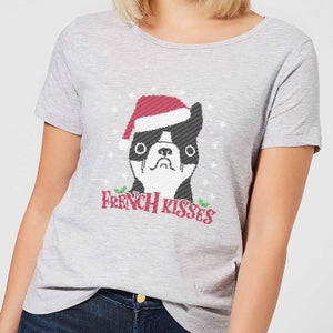 French Kisses Women's Christmas T-Shirt - Grey