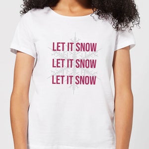 Let It Snow Women's Christmas T-Shirt - White