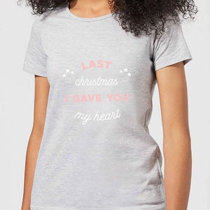 Last Christmas I Gave You My Heart Women's Christmas T-Shirt - Grey