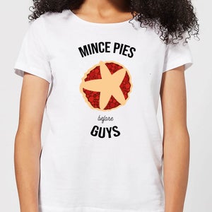 Mince Pies Before Guys Women's Christmas T-Shirt - White