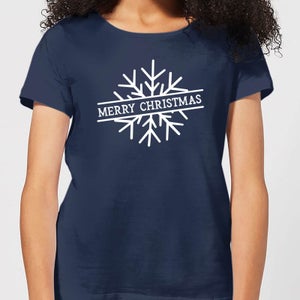 Merry Christmas Women's Christmas T-Shirt - Navy