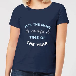 It's The Most Wonderful Time Of The Year Women's Christmas T-Shirt - Navy