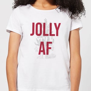 Jolly AF Women's Christmas T-Shirt - White
