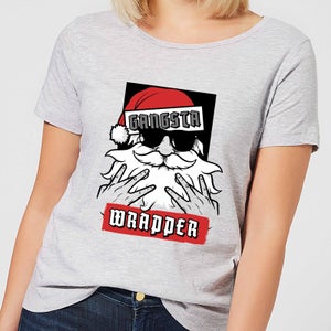 Gangsta Wrapper Women's Christmas T-Shirt - Grey