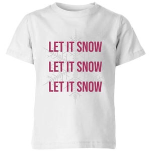 Let It Snow Kids' Christmas T-Shirt - White