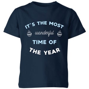 It's The Most Wonderful Time Of The Year Kids' Christmas T-Shirt - Navy