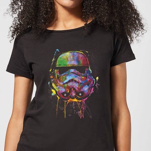 Star Wars Paint Splat Stormtrooper Damen T-Shirt - Schwarz