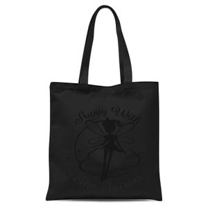 Away with The Fairies Tote Bag - Black