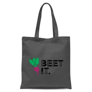 Beet It Tote Bag - Grey