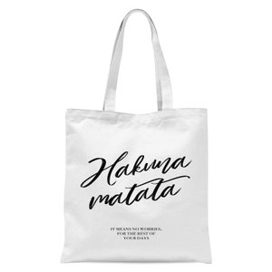 Hakuna Matata Tote Bag - White