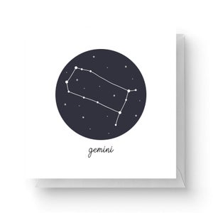 Gemini Square Greetings Card (14.8cm x 14.8cm)