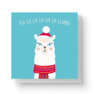Fa La La La La La Llama Square Greetings Card (14.8cm x 14.8cm)
