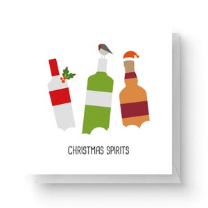 Christmas Spirits Square Greetings Card (14.8cm x 14.8cm)