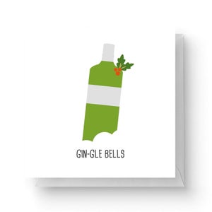 Gin-gle Bells Square Greetings Card (14.8cm x 14.8cm)