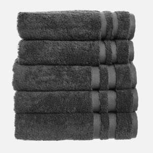 ïn home 100% Egyptian Cotton Pile 5 Piece Towel Bale - Dark Grey