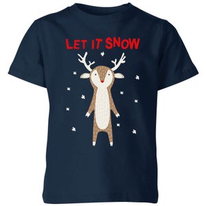 Let It Snow Kids' T-Shirt - Navy