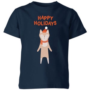 Happy Holidays Kids' T-Shirt - Navy