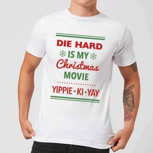 Die Hard Is My Christmas Movie Men's Christmas T-Shirt - White