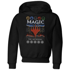 Magic: The Gathering Colours Of Magic Knit Kids' Christmas Hoodie - Black