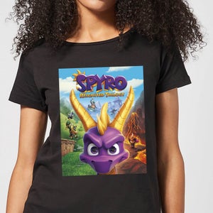 Camiseta para mujer de Spyro Face Scene - Negro
