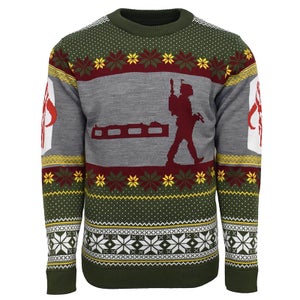 Star Wars Boba Fett Nordic Christmas Jumper - Green