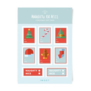 Naughty or Nice Christmas Gift Tag Pack