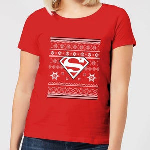 DC Superman Women's Christmas T-Shirt - Red
