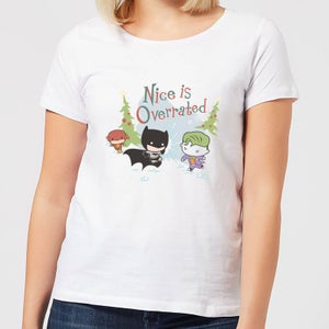 DC Nice Is Overrated Damen Christmas T-Shirt - Weiß