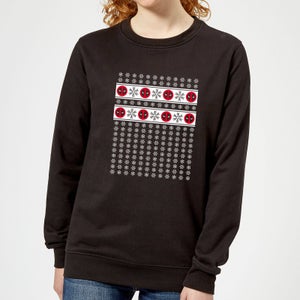 Marvel Deadpool Snowflakes Women's Christmas Sweater - Black