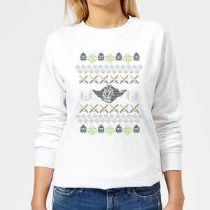 Star Wars Yoda Knit Women's Christmas Jumper - White