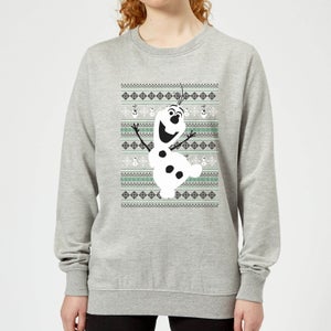 Disney Frozen Olaf Dancing Women's Christmas Sweatshirt - Grey