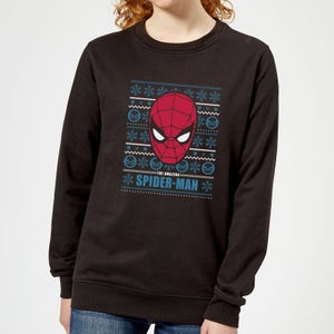 Marvel Spider-Man Women's Christmas Sweater - Black