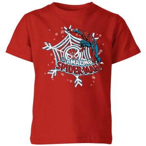 T-Shirt Marvel Spider-Man Christmas - Rosso - Bambini