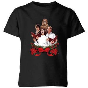 Camiseta de Navidad para niño Star Wars Jedi Carols - Negro