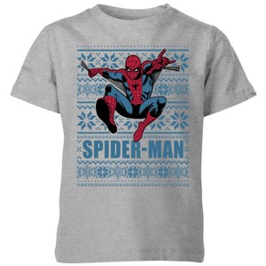 T-Shirt Marvel Spider-Man Christmas - Grigio - Bambini