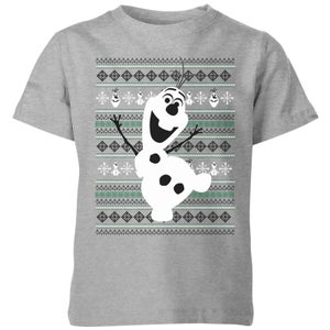 T-Shirt Disney Frozen Olaf Dancing Christmas - Grigio - Bambini