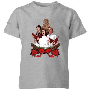 Camiseta de Navidad para niño Star Wars Jedi Carols - Gris