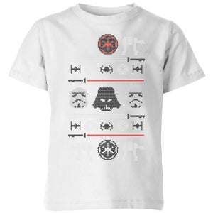 Camiseta navideña Imperial Knit para niño de Star Wars - Blanco