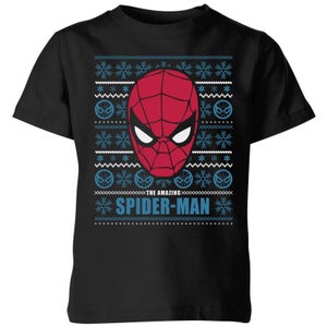 T-Shirt Marvel Spider-Man Christmas - Nero - Bambini