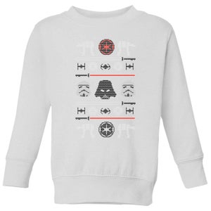 Star Wars Imperial Knit Kids' Christmas Sweatshirt - White