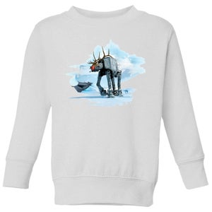 Star Wars AT-AT Reindeer Kids' Christmas Sweatshirt - White