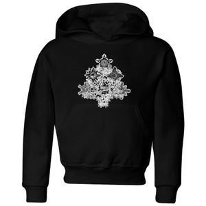 Marvel Shields Snowflakes kinder Christmas hoodie - Zwart