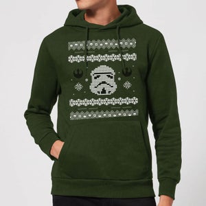 Felpa con cappuccio Star Wars Stormtrooper Knit Christmas - Forest Green