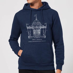 Mary Poppins Carousel Sketch Christmas Hoodie - Navy