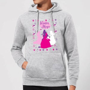 Disney Princess Silhouettes Christmas Hoodie - Grey