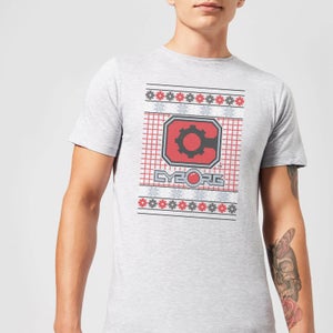 DC Cyborg Knit Men's Christmas T-Shirt - Grey