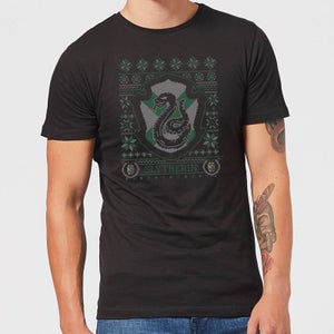 Harry Potter Slytherin Crest kerst t-shirt - Zwart