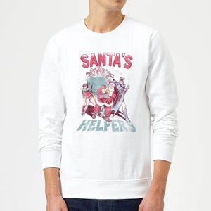 DC Comics Santa's Helpers Weihnachtspullover – Weiß