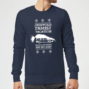 National Lampoon Griswold Vacation Ugly Knit Christmas Sweatshirt - Navy