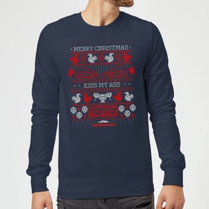 National Lampoon Merry Christmas Knit Weihnachtspullover – Navy